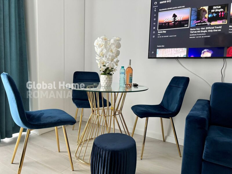 Studio 43mp Mamaia Nord- Navodari vedere mare, mobilat- utilat modern